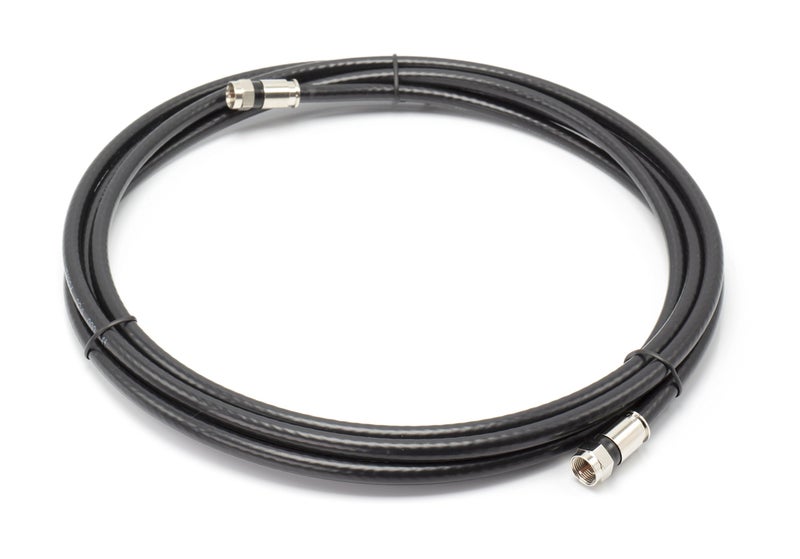 THE CIMPLE CO Solid Copper Coax Cable - 15 Foot Black - RG6 with Connectors, F81 / RF, Digital Coax for Audio/Video, Cable TV, Antenna, Internet, & Satellite, 15 Feet (4 Meter) - Image 1